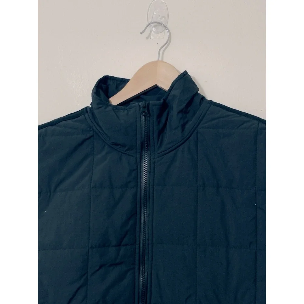 Papermoon Women Quilted Vest Large Black Mock Neck Full Zip Pockets NWT - Picture 3 of 7